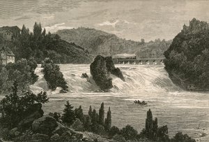 Falls of the Rhine at Schaffhausen by Swiss School