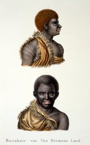 Natives of Van Diemans Land, ie. Tasmania, from Ethnological Study of Various Racial Types from Various Continents, by C.I. Brodtmann, 1824 by Swiss School