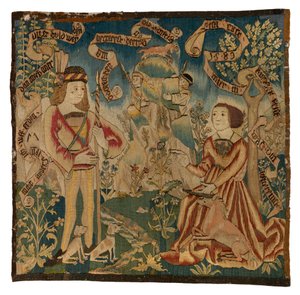 Tapestry panel depicting the Hunt of the Unicorn