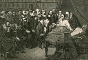 The Death-Bed of Calvin by Swiss School