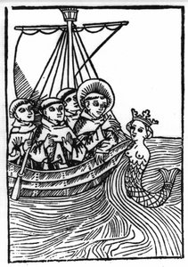 The Legend of Saint Brendan, Irish Saint of the 6th Century (Engraving of 