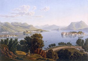 View of Lake Maggiore and the Borromean Islands, from Picturesque Voyage from Geneva to Milan, 1819 by Swiss School