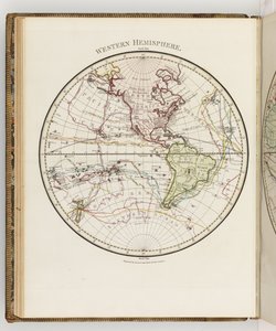 Map of the western hemisphere, illustration from 