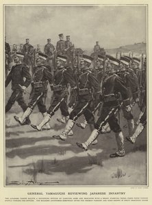 General Yamaguchi Reviewing Japanese Infantry