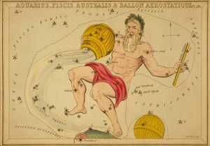 Aquarius, Piscis Australis & Ballon Aerostatique, Illustration from 