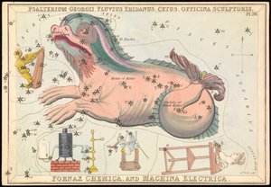 Psalterium Georgii, Fluvius Eridanus, Cetus, Officina Sculptories, Fornax Chemica and Machina Electrica, c.1825
