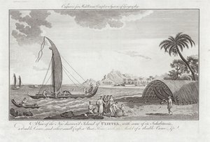 A View of the New Discovered Island of Ulieta with some of the inhabitants by Sydney Parkinson