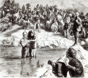 A Baptism of North American Indians - Mormons Posing as Apostles of Christ, 1892