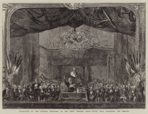 Celebration of the Voltaire Centenary at the Gaite Theatre, Paris, Victor Hugo addressing the Meeting