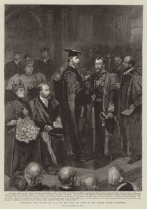 Conferring the Degree of LLD on the Duke of York in the Senate House, Cambridge