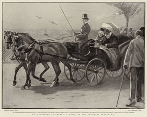 Mr Gladstone at Cannes, a Drive on the Croisette Boulevard by Sydney Prior Hall