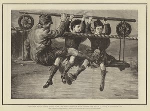 The First Voyage, Prince Albert Victor and Prince George of Wales Crossing the Dee in a Cradle at Abergeldie