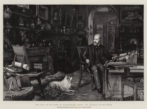 The King in his Home at Marlborough House, His Majesty in his Study