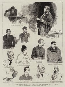 The Parnell Commission at the Royal Courts of Justice by Sydney Prior Hall