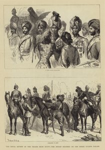 The Royal Review of the Troops from Egypt, the Indian Soldiers on the Horse Guards Parade by Sydney Prior Hall