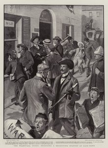 The Transvaal Crisis, Besieging a Recruiting Station at Cape Town by Sydney Prior Hall