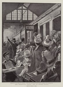 The Transvaal Crisis, off to South Africa by Sydney Prior Hall