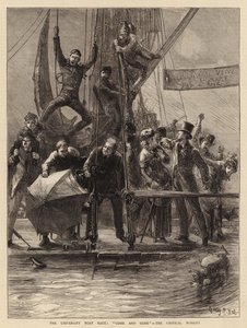 The University Boat Race, Come and Gone, the Critical Moment by Sydney Prior Hall