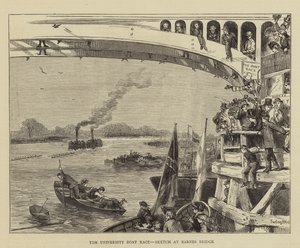 The University Boat Race, Sketch at Barnes Bridge