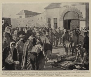 Victims of the Battle of Elands Laagte, Boer Prisoners arriving at Pietermaritzburg Gaol by Sydney Prior Hall