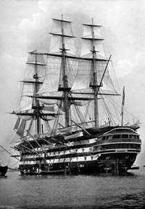The Training Ship HMS St Vincent at Portsmouth, Hampshire, 1896