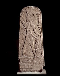 Stele of the god Baal in lightning, 15th century BC, Syria