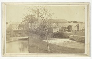 Untitled (River with Falls and Factory Building) by T. Holmes
