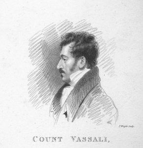 Count Vassali, Sketched by A. Wivell in the House of Lords, 1820