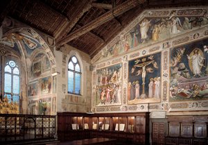 Interior View of Sacristy with Frescoes Depicting the Passion of Jesus