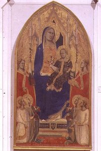 Madonna and Child Enthroned with SS. Mary Magdalene, Catherine of Alexandria and angels