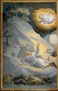 The Annunciation to the Shepherds, from the cycle of the life of the Virgin by Taddeo Gaddi