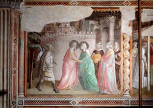 The Life of the Virgin: Meeting of Joachim and Anne at the Golden Gate by Taddeo Gaddi