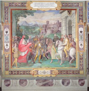 Charles V with Alessandro Farnese at Worms, from the 