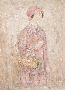 Girl in a Pink Hat by Tadeusz Makowski