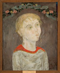 Girl with a Garland of Flowers by Tadeusz Makowski