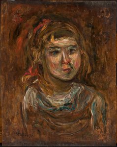 Girl with a Red Ribbon by Tadeusz Makowski