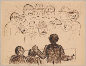 Auction, from the series "Auction at Hôtel Drouot" by Tadeusz Makowski