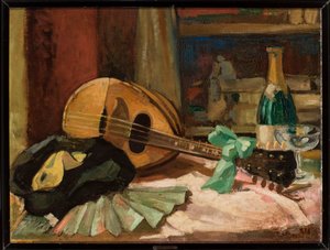 Still Life with Mandolin by Tadeusz Makowski