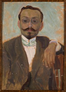 Portrait of Sculptor Bolesław Bałzukiewicz by Tadeusz Makowski