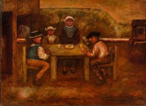Meal of the Peasants by Tadeusz Makowski