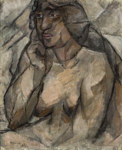 Study of a Nude (Female Half-Nude) by Tadeusz Makowski