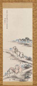 Oxen and Herdboy, 1832 by Takahashi Sohei