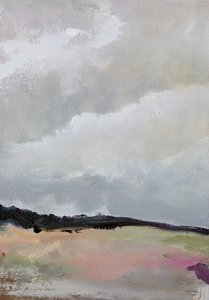 Cloudy Pastel Landscape by Tamar Green