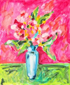 Vibrant Floral Still Life by Tamara Jare