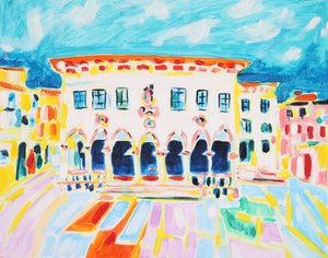 Vibrant Town Square by Tamara Jare