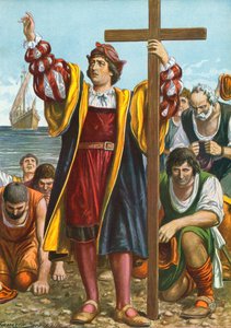 Christopher Columbus Arriving in the New World by Tancredi Scarpelli