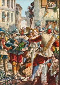 Mantua Being Attacked by the Austrians in 1630
