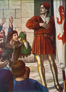 Michele di Lando in front of a jubilant crowd, 1378