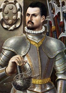 Portrait of Jean de Medicis known as Jean des Bands Noires (Giovanni dalle Bande Nere) (1498-1526) Italian condottiere (Illustration by Tancredi Scarpelli from Storia d