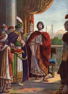 Roman Antiquity: Emperor Julian the Apostate (Julian the Philosopher or Julian II) victorious by the Persian King Shapur II in 363 AD (Illustration by Tancredi Scarpelli) by Tancredi Scarpelli